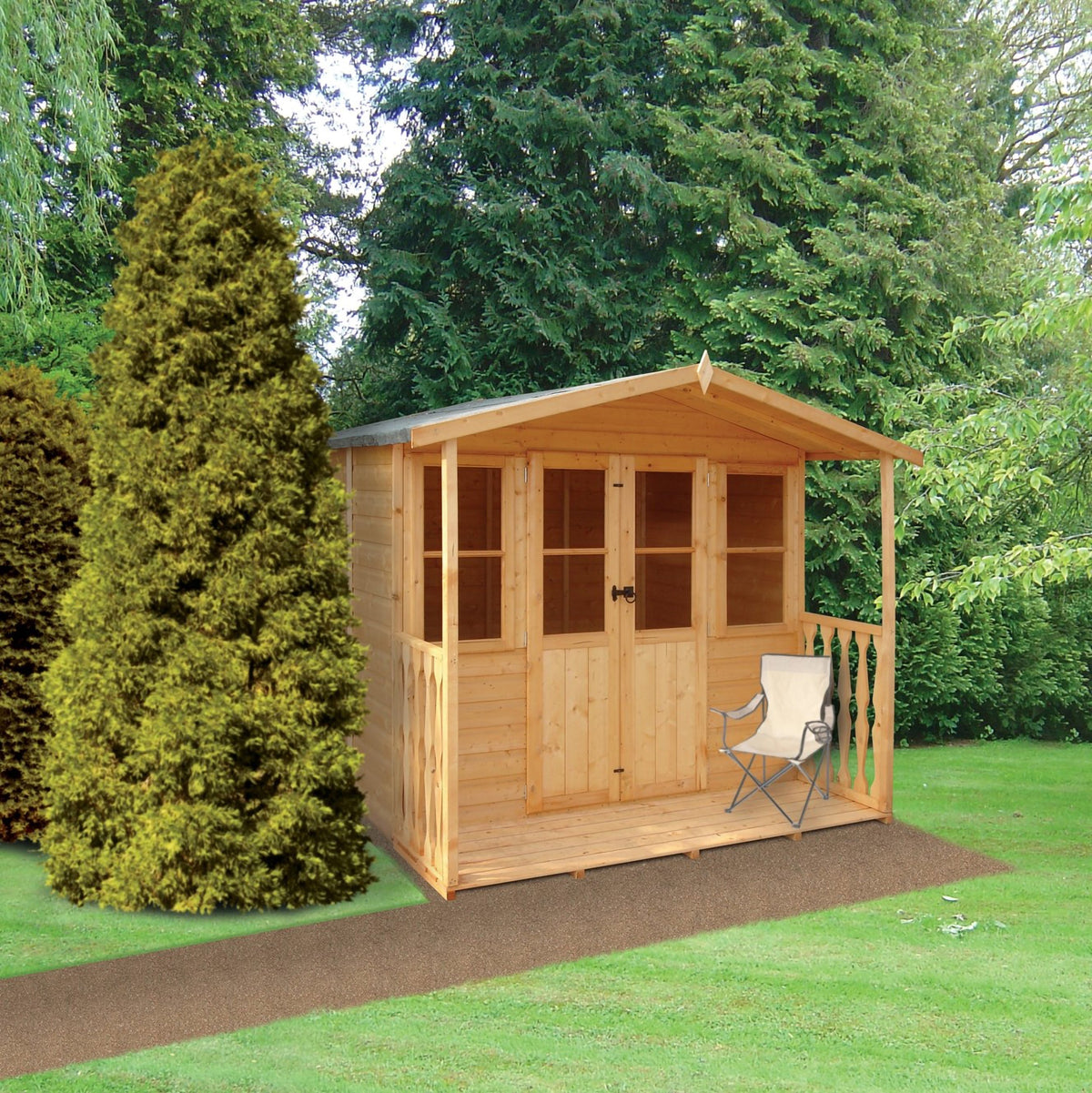 Shire Houghton 7x7 Summerhouse with Verandah