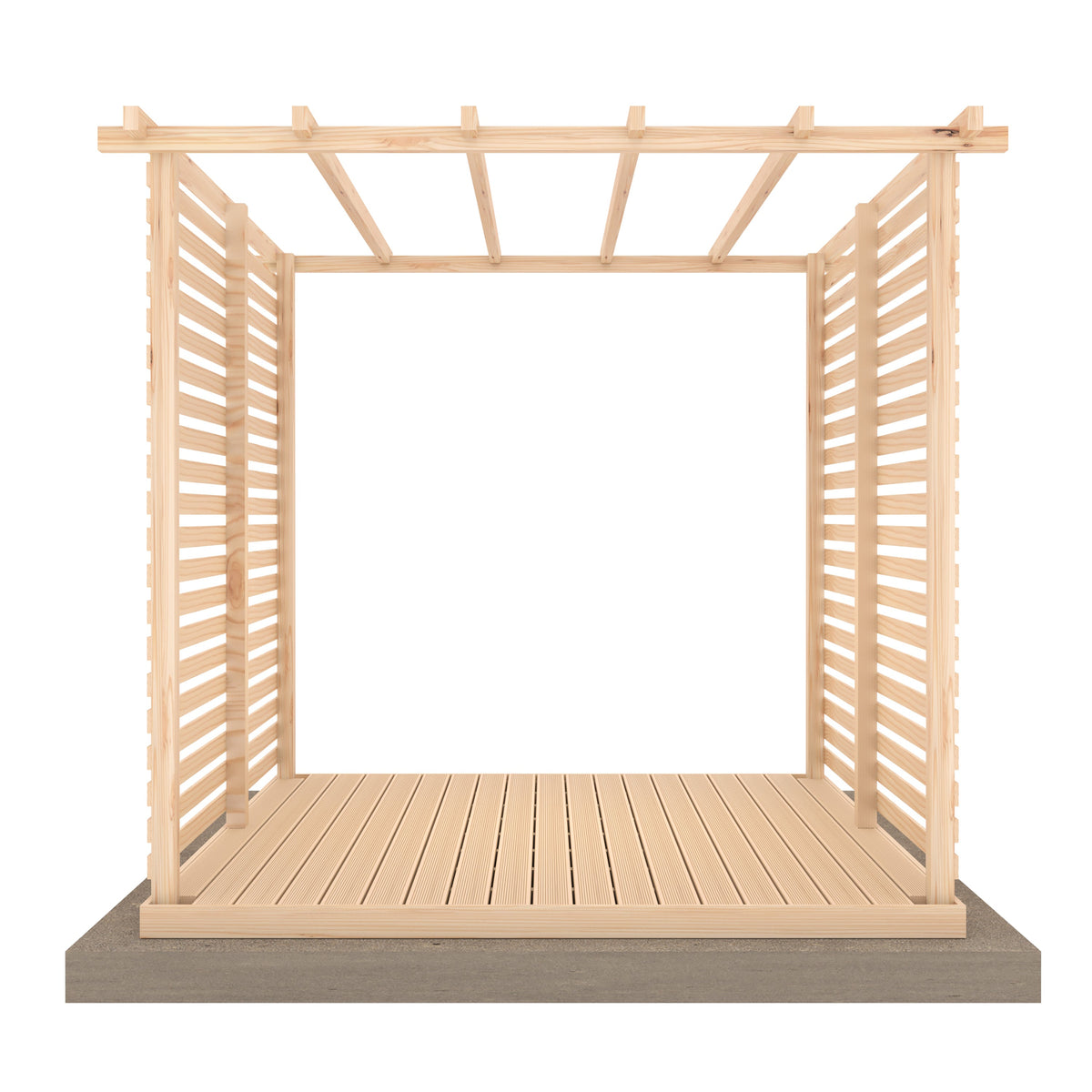8x8 Pergola Shire Ivy With Optional Decking & Sides | 2.4m x 2.4m x 2.4m