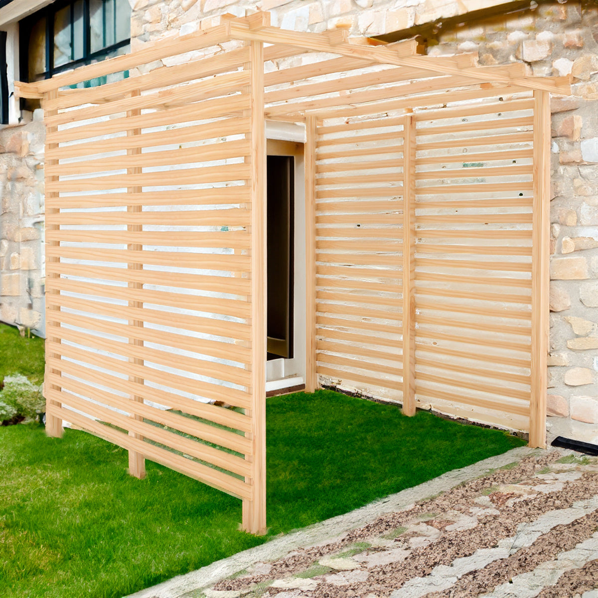 8x8 Pergola Shire Ivy With Optional Decking & Sides | 2.4m x 2.4m x 2.4m