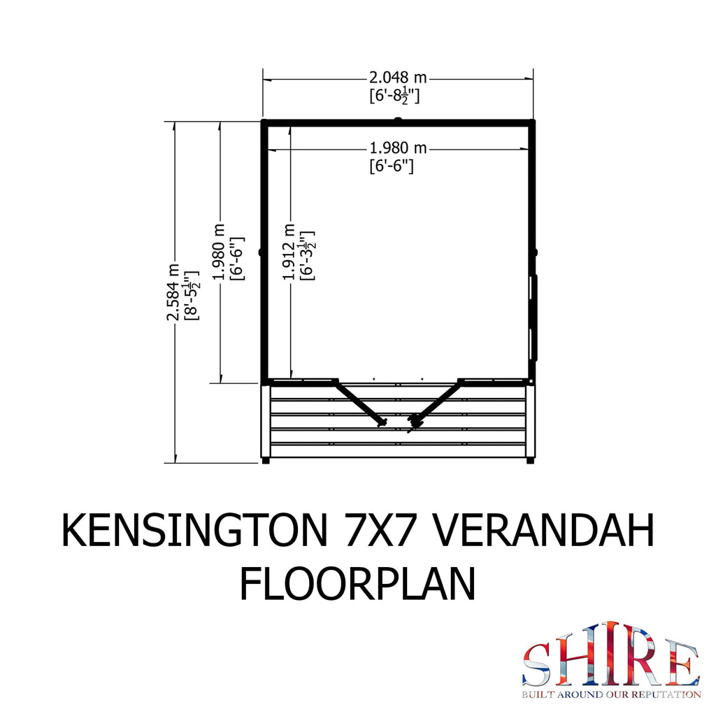 Shire 7x7 Kensington Summerhouse & Veranda