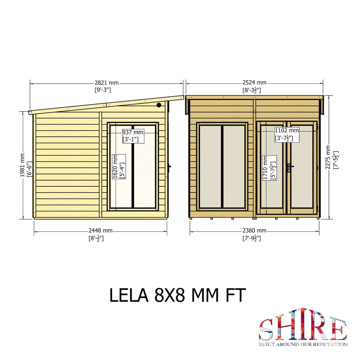 Shire 8x8 Lela Summerhouse