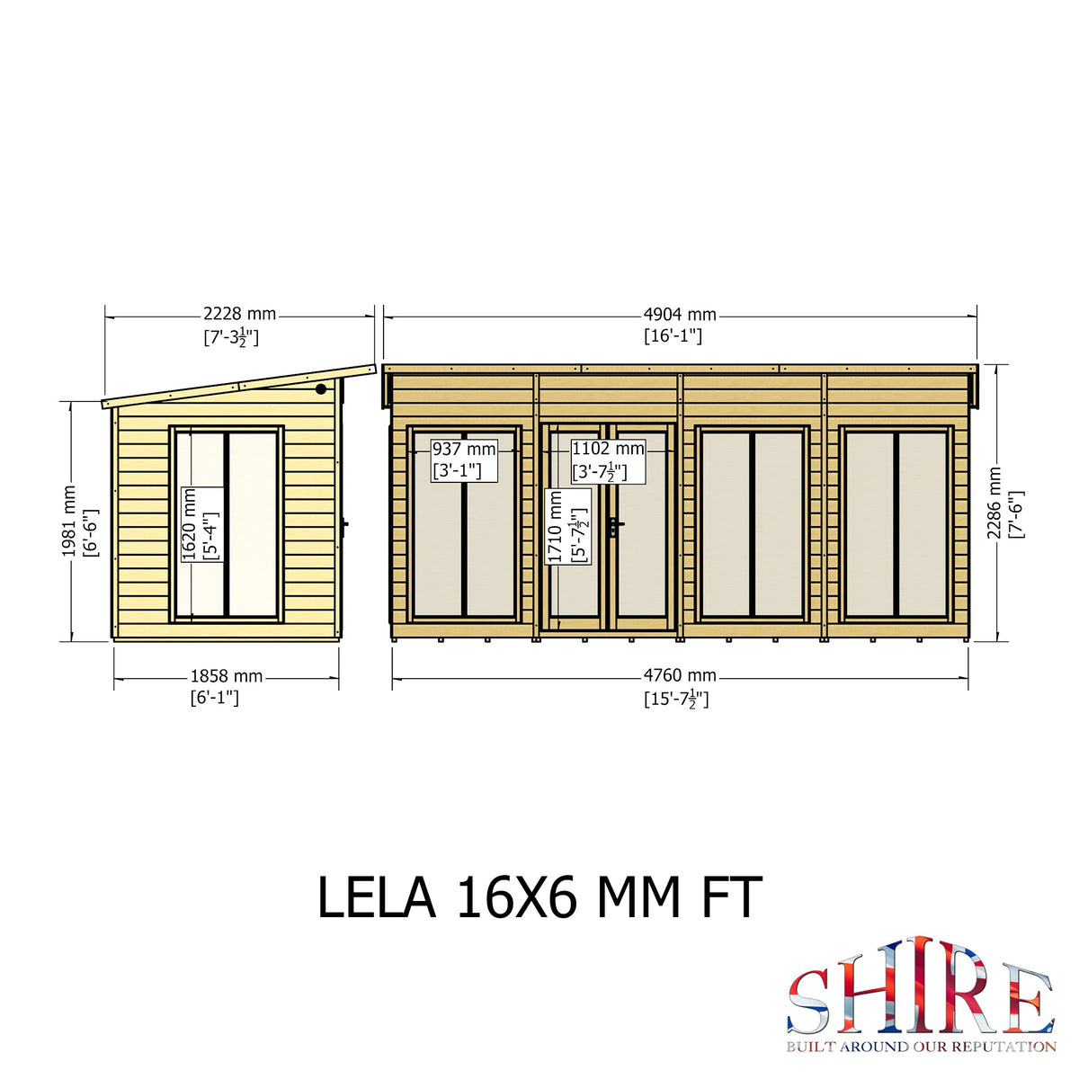Shire 16x6 Lela Summerhouse