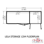 Shire Lela 12x4 Summerhouse with Storage