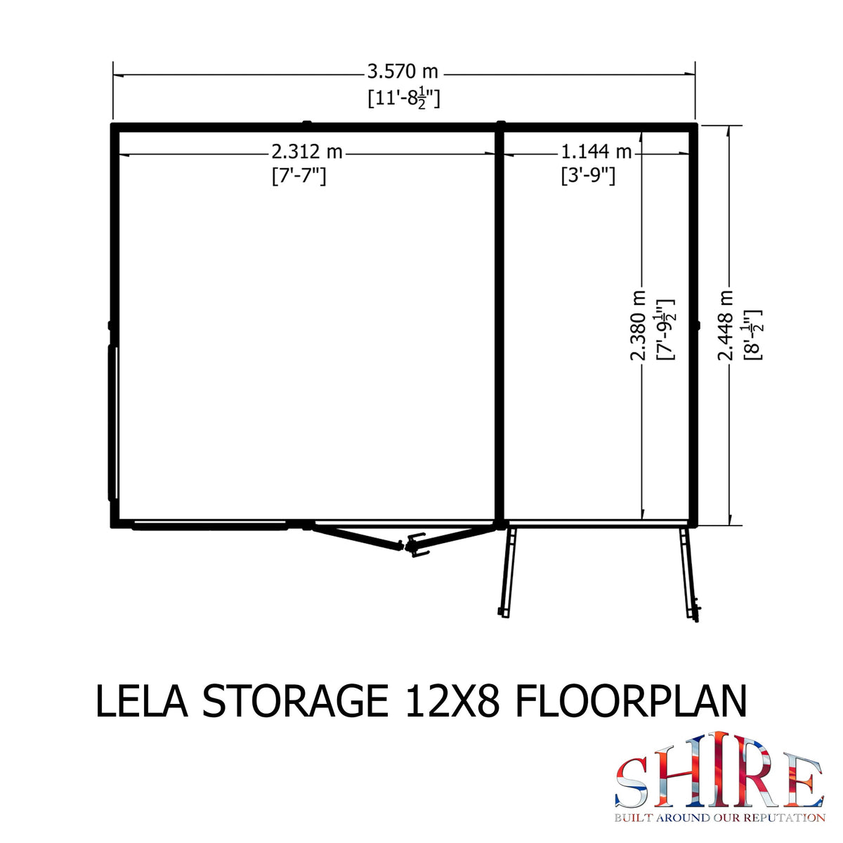 Shire 12x8 Lela Summerhouse with Storage