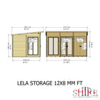 Shire 12x8 Lela Summerhouse with Storage