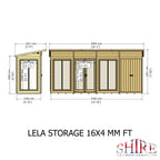 Shire 16x4 Lela Summerhouse with Storage