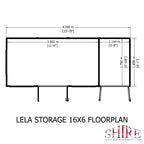 Shire 16x6 Lela Summerhouse with Storage