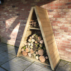 Shire Large Triangular Log Store - Pressure Treated - Tongue and Groove Timber