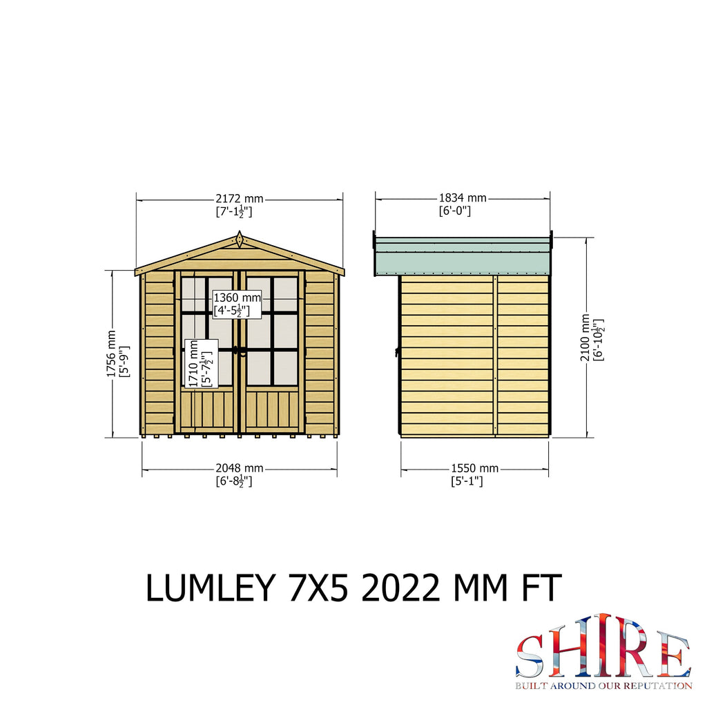 Shire 7x5 Lumley Summerhouse