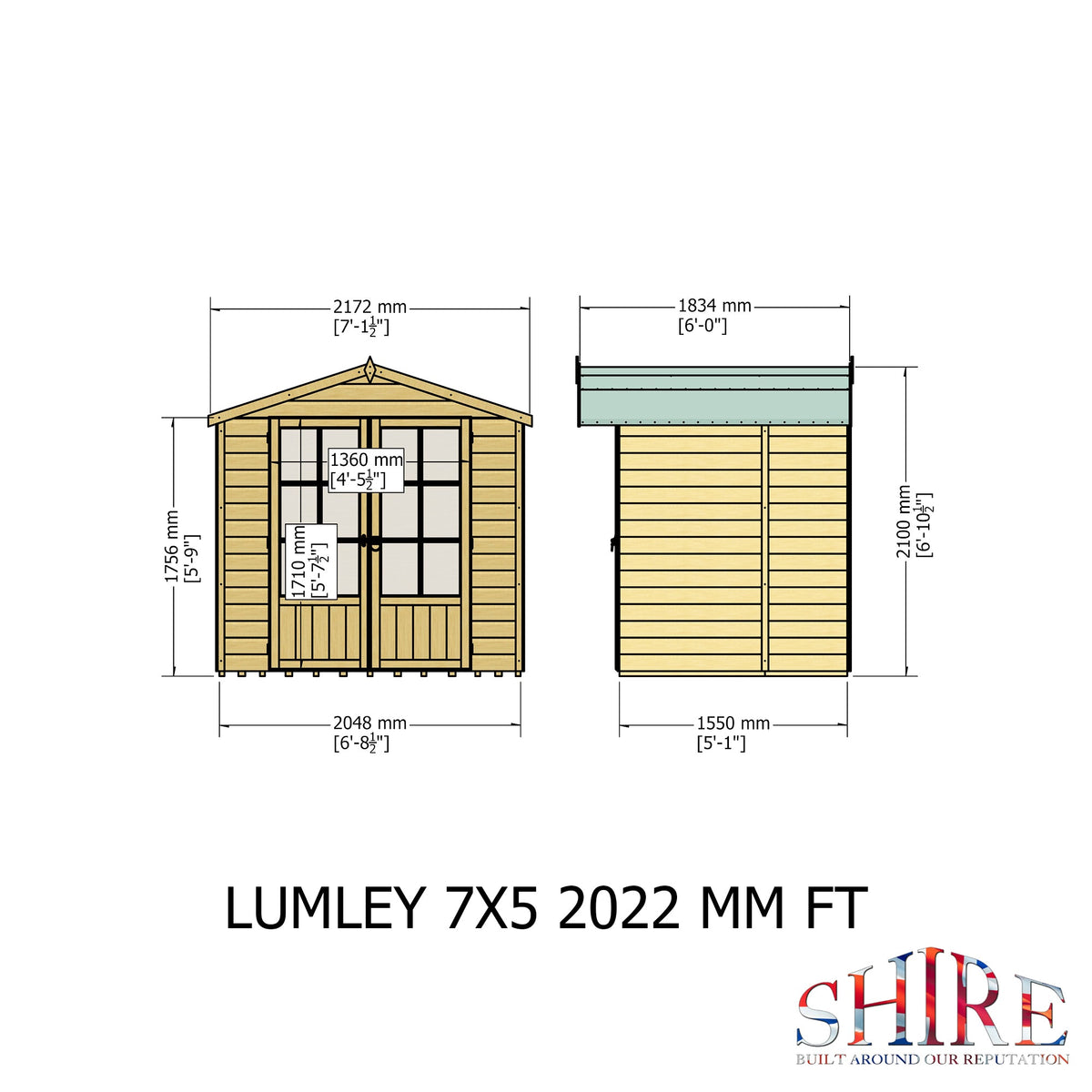 Shire 7x5 Lumley Summerhouse