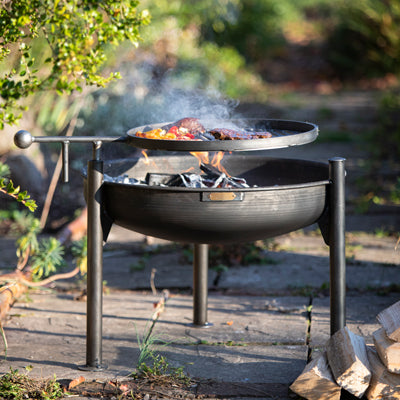 Fire Pit Legs Eleven Collection with Swing Arm BBQ Rack