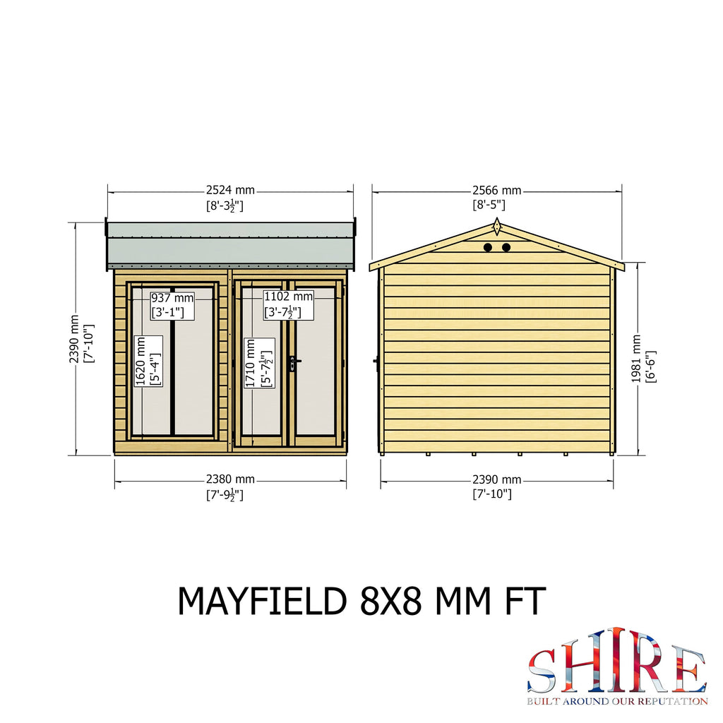 Shire 8x8 Mayfield Summerhouse