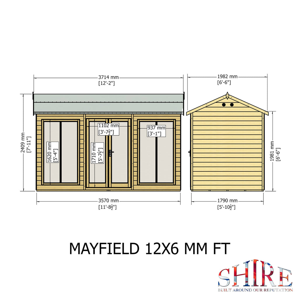 Shire 12x6 Mayfield Summerhouse