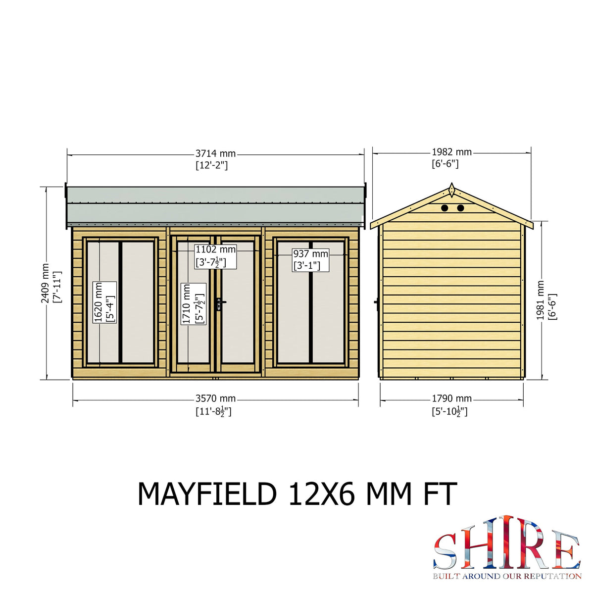 Shire 12x6 Mayfield Summerhouse