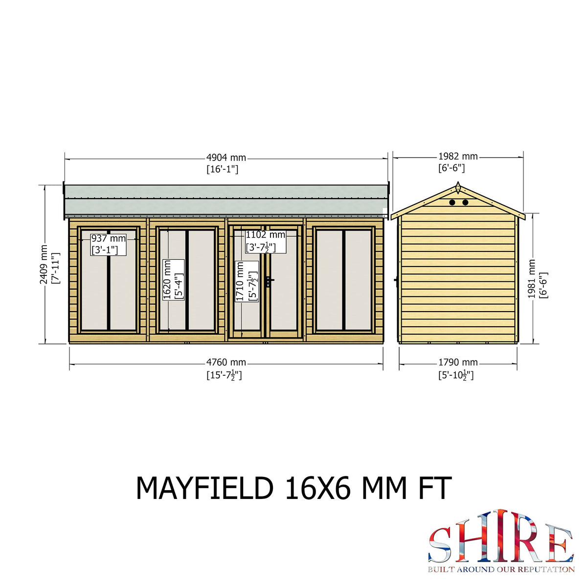 Shire 16x6 Mayfield Summerhouse