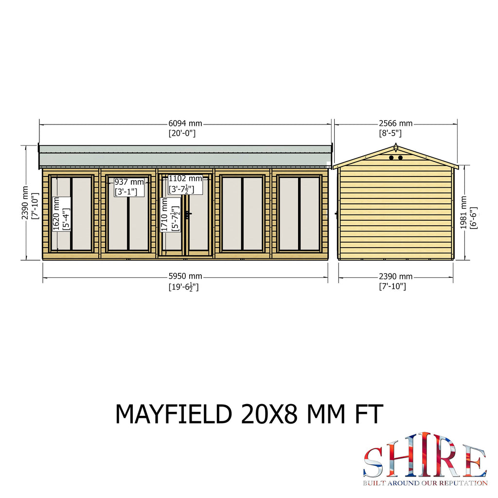 Shire 20x8 Mayfield Summerhouse