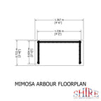 Shire Mimosa Pressure Treated Garden Arbour