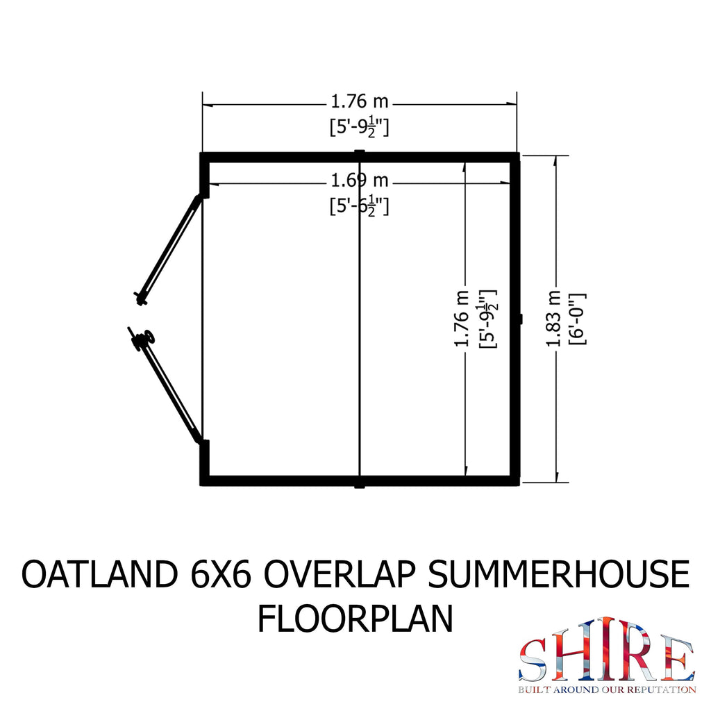 Shire 6x6 Oatland Overlap Summerhouse