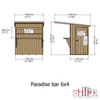 Shire Paradise 6x4 Pent Garden Bar