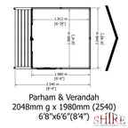Shire 7x7 Parham Summerhouse & Veranda