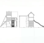 Shire Adventure Peaks Fortress 3 Climbing Frame with Swing and Slide