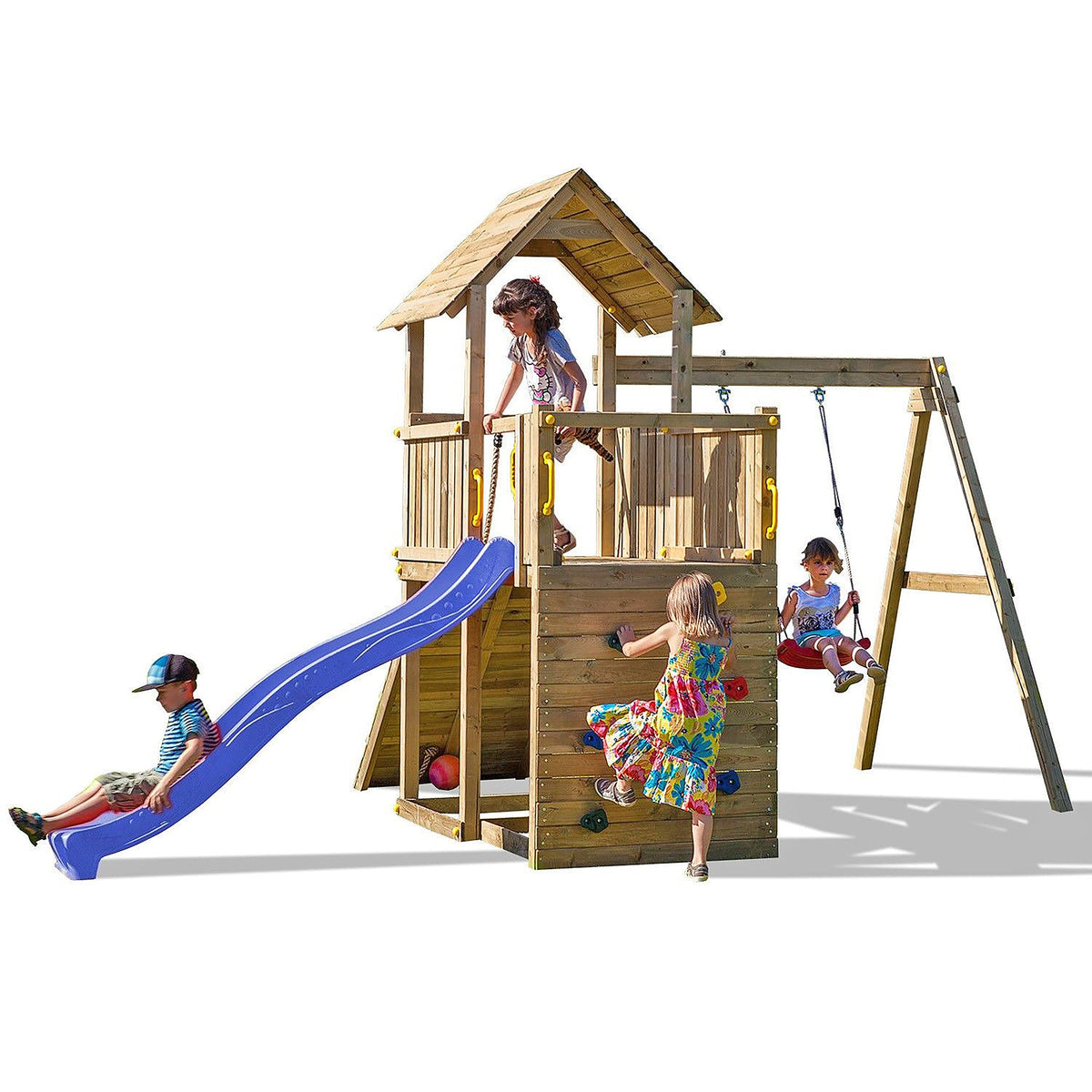 Shire Adventure Peaks Fortress 3 Climbing Frame with Swing and Slide