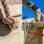 Shire Adventure Peaks Fortress 3 Climbing Frame with Swing and Slide
