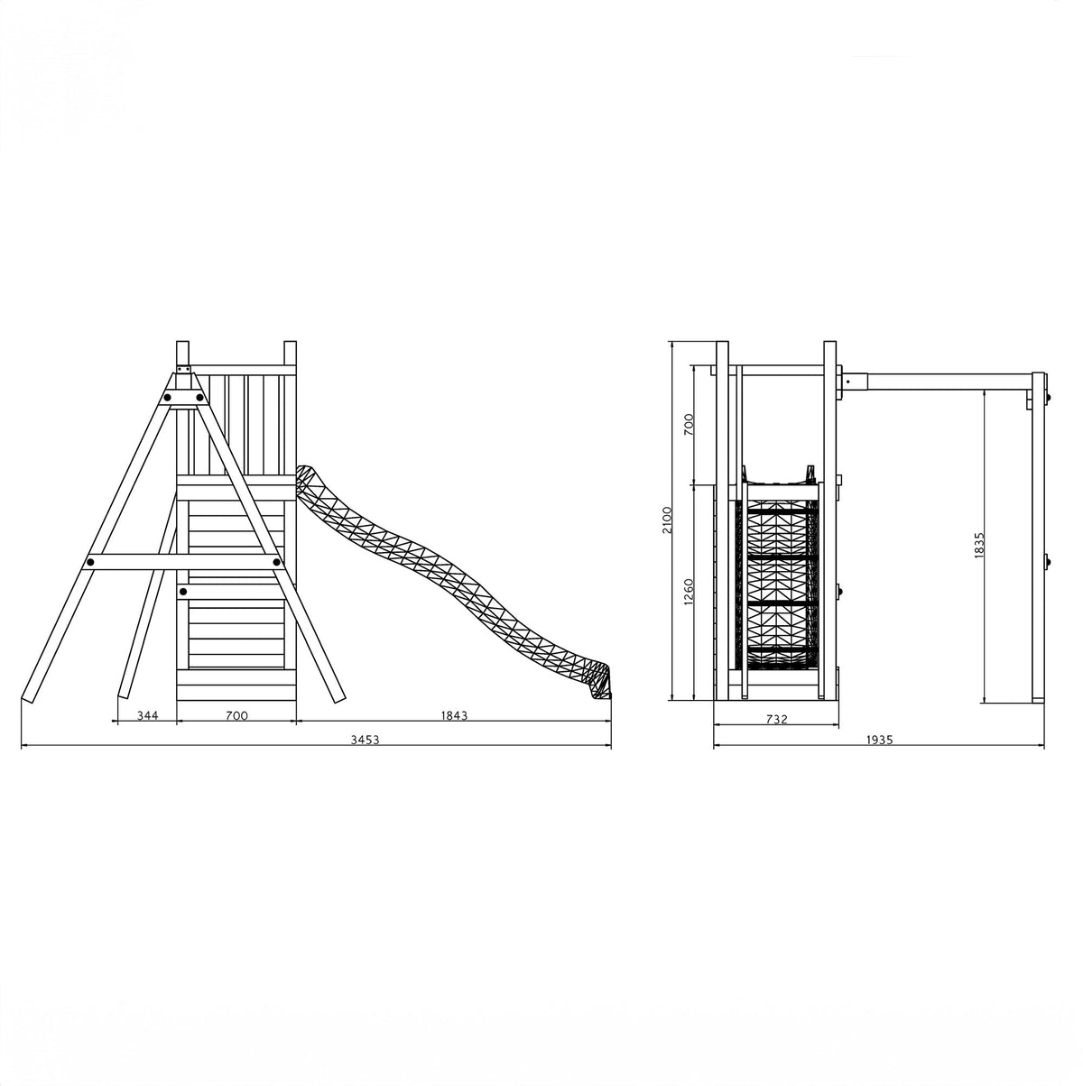 Shire Rumble Ridge Rock Wall with Single Swing