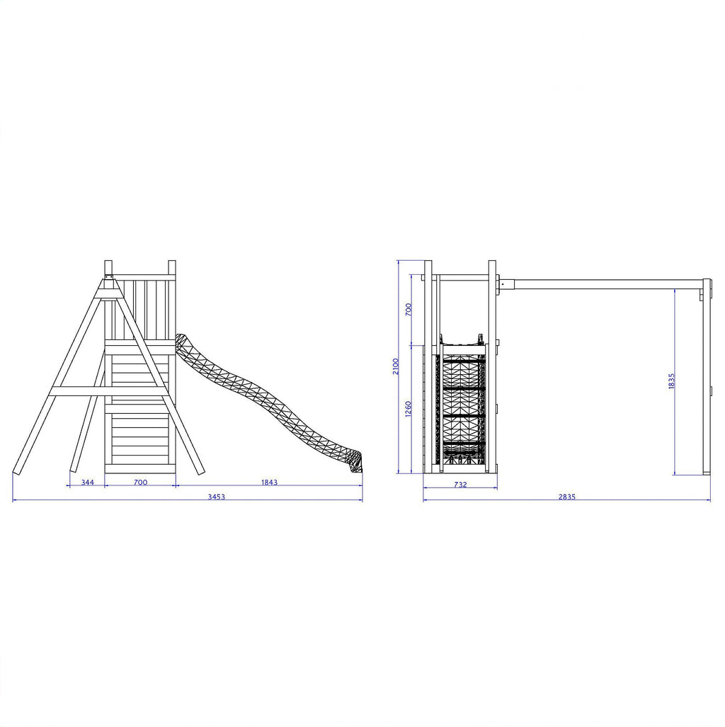 Shire Rumble Ridge Rock Wall with Double Swing
