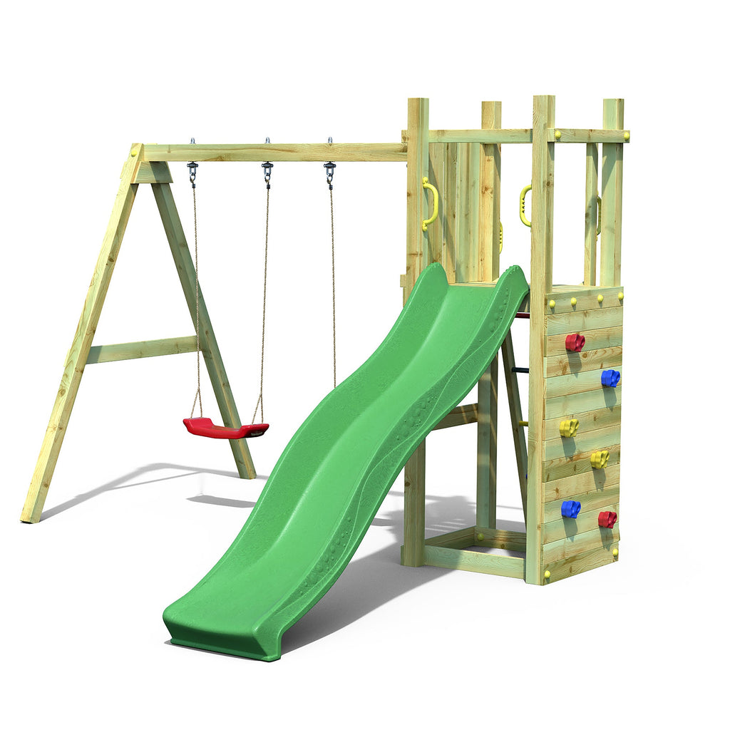 Shire Rumble Ridge Rock Wall with Double Swing
