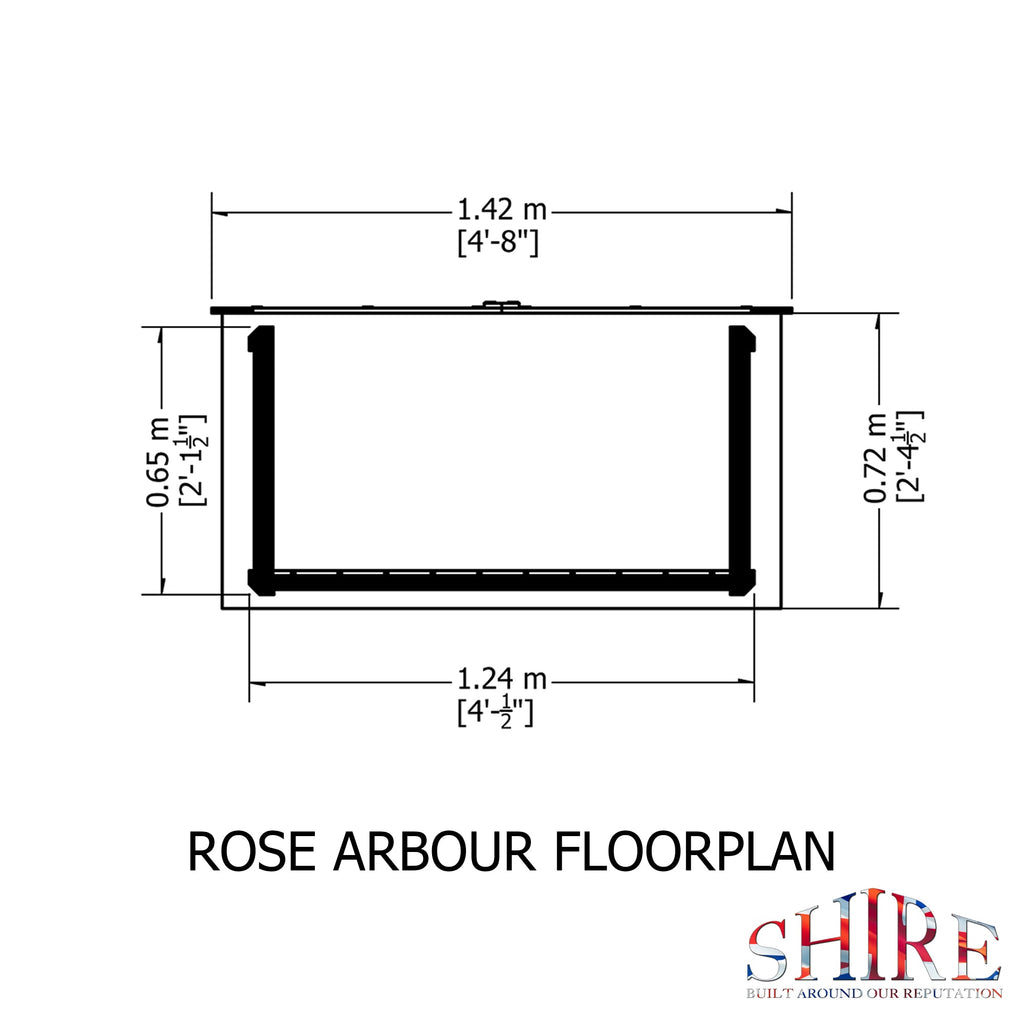 Shire Rose Pressure Treated Garden Arbour