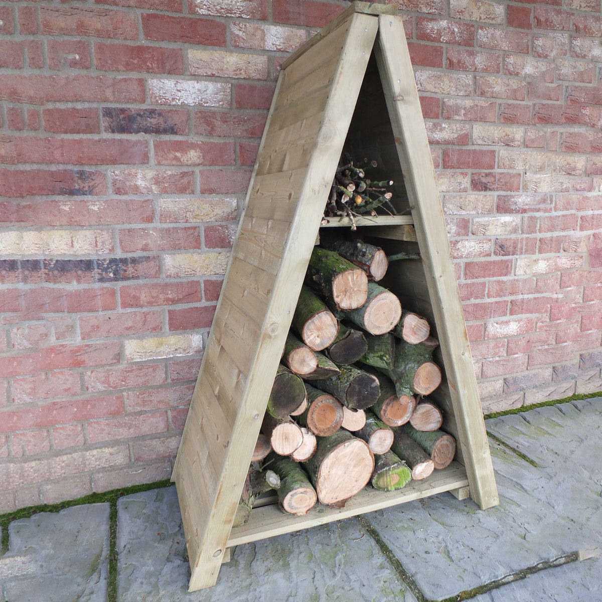Shire Small Triangular Log Store Tongue & Groove Pressure Treated Timber