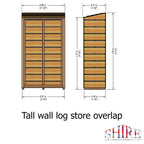 Shire Tall Wall Log Store | Pressure Treated Sawn Timber