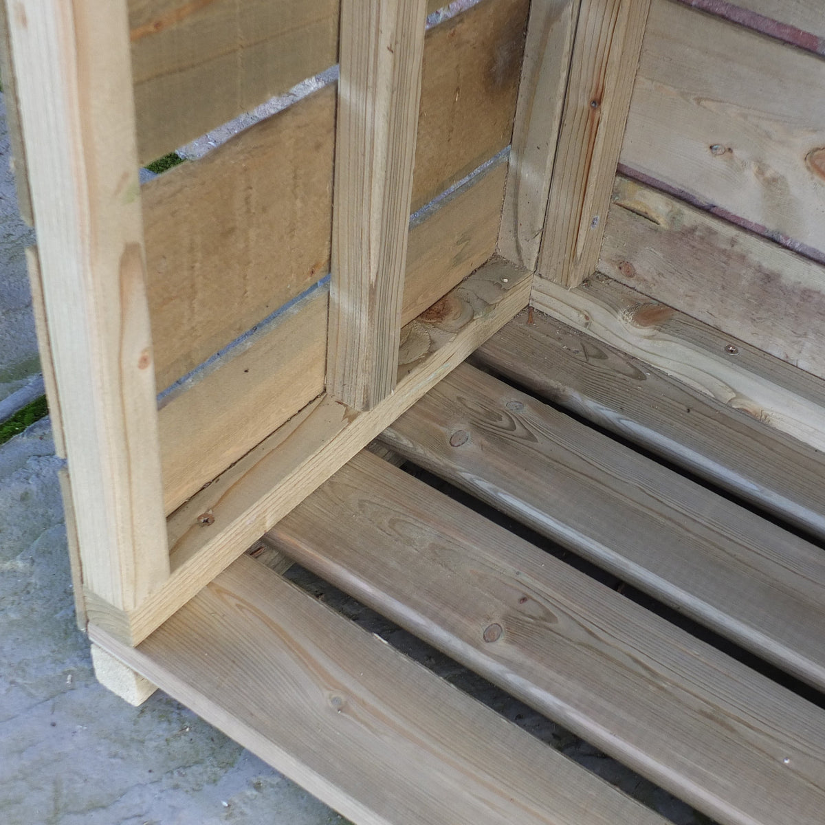 Shire Tall Wall Log Store | Pressure Treated Sawn Timber