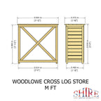Shire Woodlowe Cross Log Store | Pressure Treated