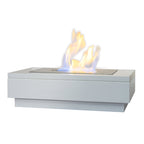 Acantha Altea White Marble Freestanding Bioethanol Fire, 3 Litre
