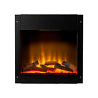 Acantha Aspire 50 SQ fully inset media wall electric fire with the flame effect on