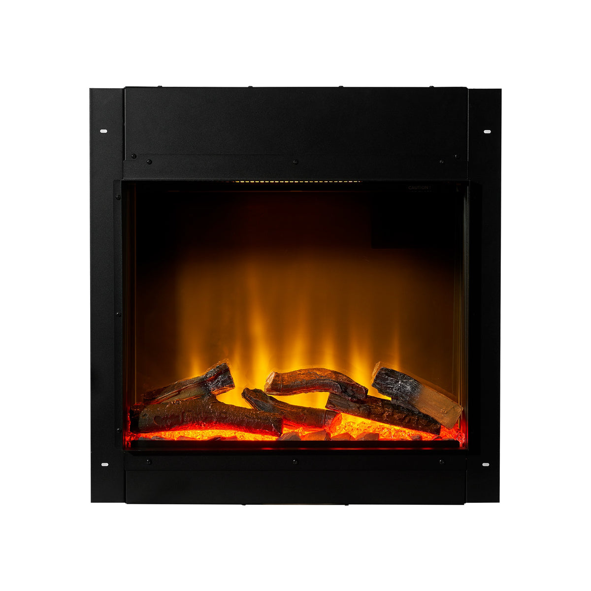 Acantha Aspire 50 SQ fully inset media wall electric fire with the flame effect on