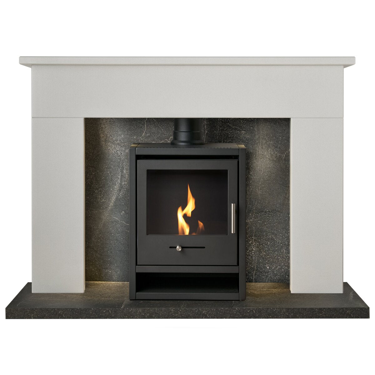 Acantha Bramwell Marble Fireplace with OKO S1 Bioethanol Stove, 50 Inch