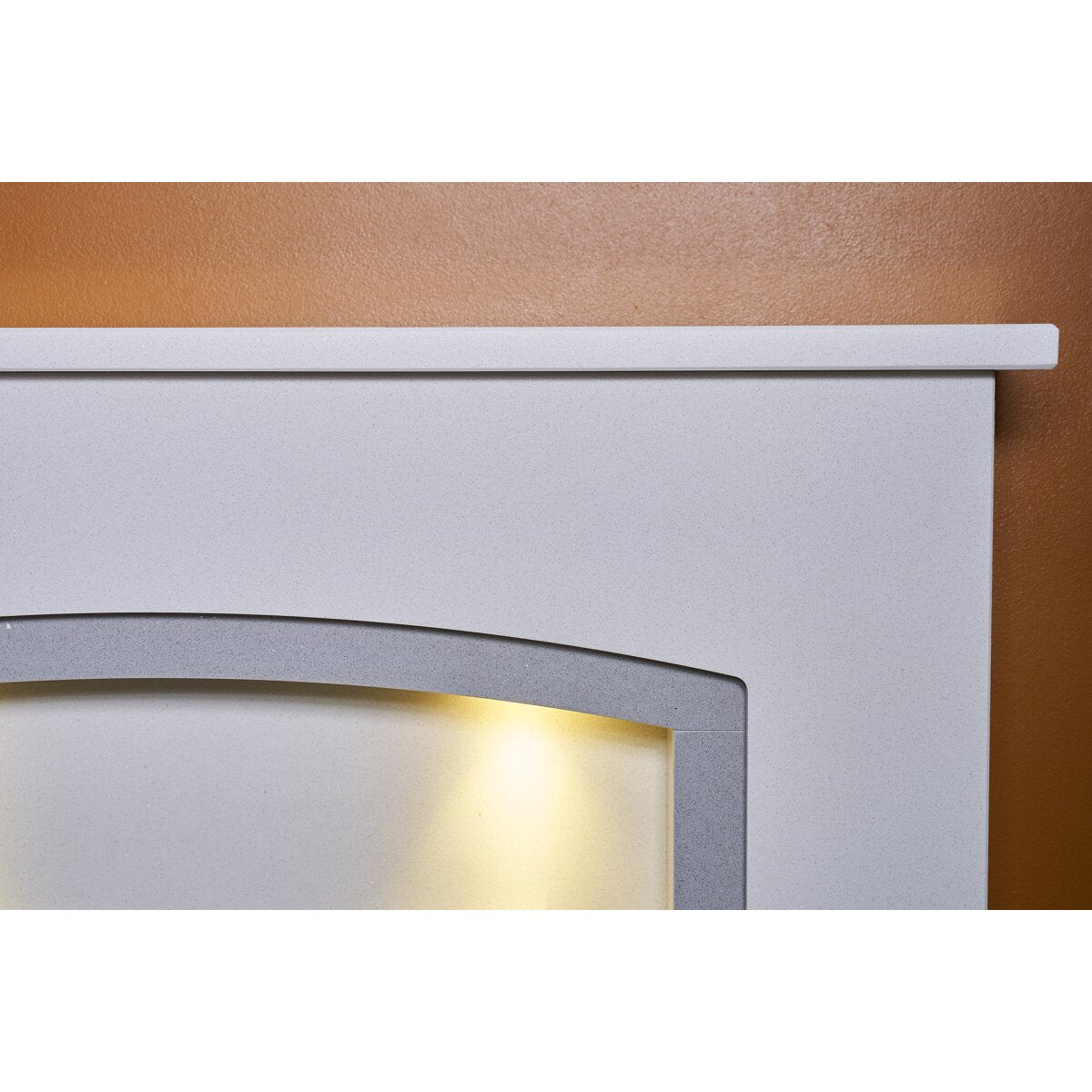 Acantha Calella White Marble Fireplace with Downlights, 48 Inch, image 15