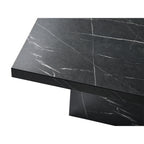 Corner detail of the Acantha Castellon coffee table top in black marble effect