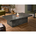 Acantha Castellon bioethanol coffee table in slate effect in a living room