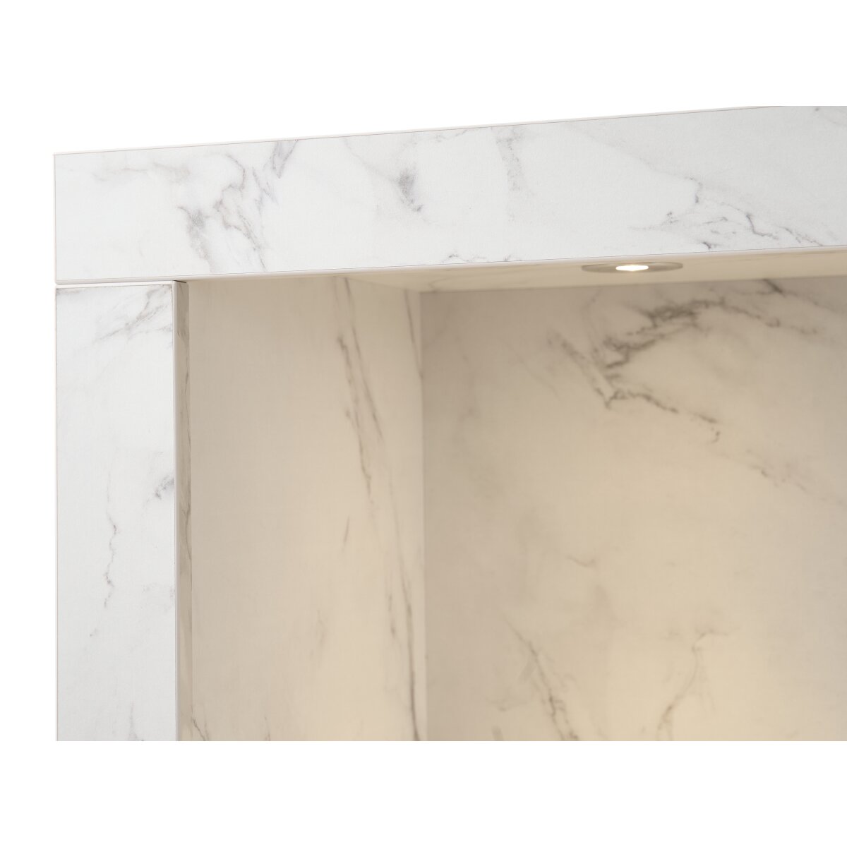 Acantha Chamber & Hearth Kit with OKO S1 Bioethanol Stove, White Marble, image 4