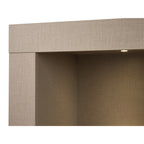 Close up of an LED downlight in the Acantha chamber kit in linen