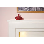 Acantha Dallas White and Grey Marble Fireplace with Vela Fire, 42 Inch, image 5