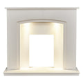 Acantha Granada White Marble Fireplace with Downlights, Surround only