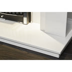 Acantha Granada White Marble Fireplace with Downlights, 48 Inch, image 15