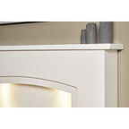 Acantha Granada White Marble Fireplace with Downlights, 48 Inch, image 17
