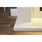 Acantha Minnesota White Marble Electric Fireplace Suite, 50 Inch, 2kW, image 9