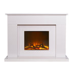 Acantha Minnesota White Marble Electric Fireplace Suite, 50 Inch, 2kW, image 5